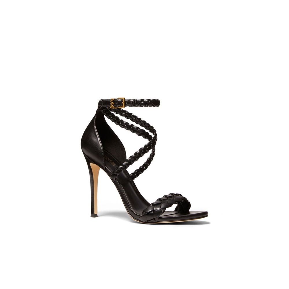 Michael Kors Women's Astrid Wrapped Faux Braided
Leather Sandal Size 7M